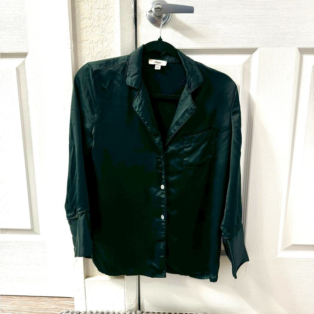 Forest Green Etan Button Up Blouse, size XS